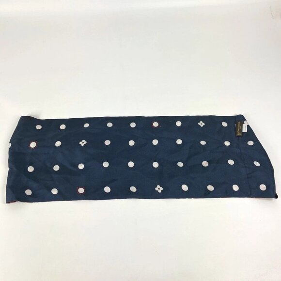 LOUIS VUITTON M74608 Leopard Snood Stole / Shawl shawl Scarf silk Red/Navy - Picture 7 of 9